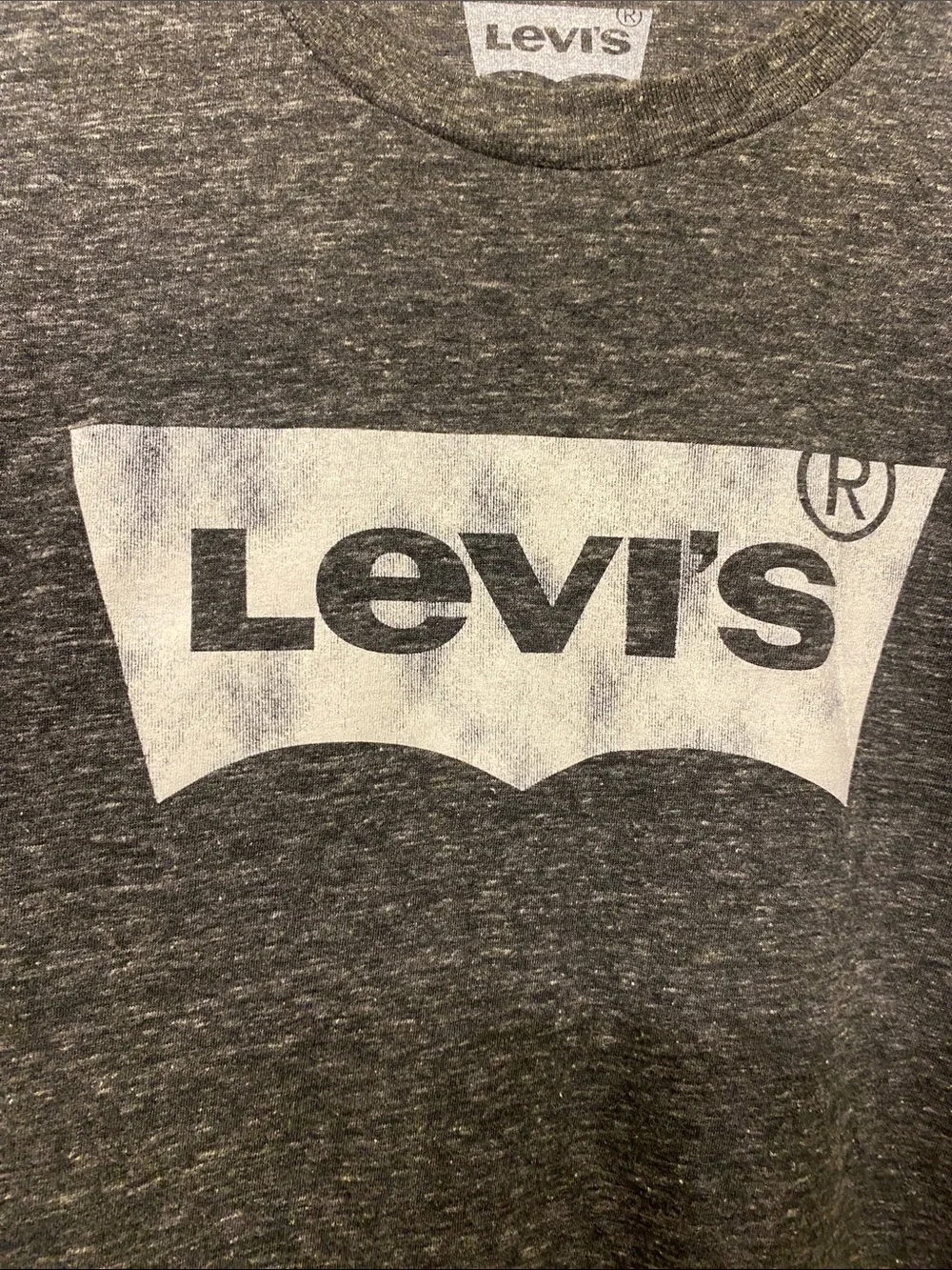 Levi's Men's Heather Charcoal Logo Tee - Dark Gray 2X